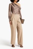 Tayler pleated wool-blend twill wide-leg pants