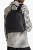 Faux pebbled-leather backpack