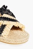 Kauai leather and raffia espadrille slingback sandals