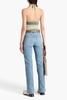 Dylan frayed high-rise straight-leg jeans