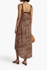 Melissa snake-print voile maxi dress