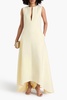 Wool-blend twill maxi dress