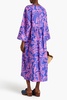 Aviva printed hemp midi dress