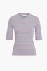 Striped cotton-jersey T-shirt