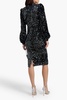 Sequined velvet dress