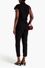 Cropped cotton-twill jumpsuit