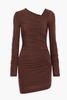 Ruched jersey mini dress