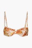 Andie floral-print underwired bikini top