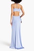 Genesis cutout stretch-satin jersey gown