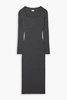 Ribbed wool-blend maxi dress