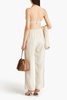 Silk-satin wide-leg pants