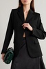 Backless paneled wool blazer