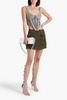 Twill mini skirt