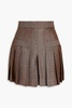 Layered pleated jacquard shorts