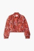 Club cropped printed shell jacket