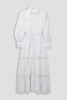 Ileana guipure lace-trimmed cotton-blend voile maxi shirt dress