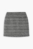 Metallic curled-tweed mini skirt