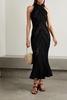 Kivah cutout paneled stretch-lace and gauze maxi dress