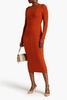 Eire open-back cable-knit midi dress