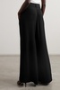 Lydia belted pleated crepe wide-leg pants