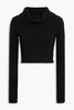 Zora cropped cotton-blend turtleneck sweater