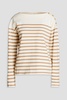 Bardot striped cotton-jersey top