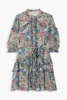 Tilly ruffled printed silk-chiffon mini dress