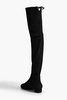 Genna stretch-suede thigh boots