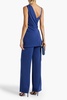 Zaria draped stretch-jersey wide-leg jumpsuit