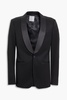 Satin-trimmed wool-blend tuxedo jacket