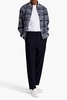 Tapered jacquard-knit cotton-blend pants