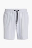 Short-length striped swim shorts