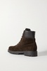 The Husky leather-trimmed suede ankle boots