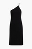 One-shoulder stretch-jersey dress