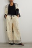 + Venyx Kai printed satin-jacquard wide-leg pants