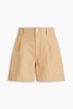 Linen, TENCEL™ and cotton-blend twill shorts