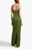 Asterisk cutout stretch-knit maxi dress