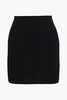 Ribbed wool mini skirt