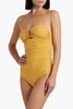 Ruched bandeau swimsuit