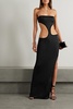 Long Carve strapless cutout stretch-jersey maxi dress