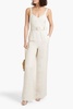 Yvette belted linen-blend wide-leg jumpsuit