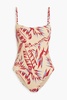 Estelle cutout printed swimsuit