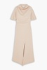 Narin draped cotton-jersey midi dress