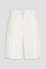 Belted linen shorts