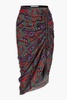 Ari paisley-print silk-blend jacquard midi skirt