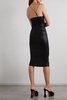 Cutout metallic stretch-jersey midi dress