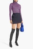 Wool-blend felt mini skirt