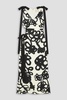 Ivy tie-detailed cutout floral-print crepe midi dress