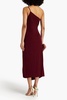 Camille one-shoulder draped jersey midi dress