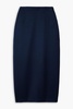 Wool-crepe midi skirt